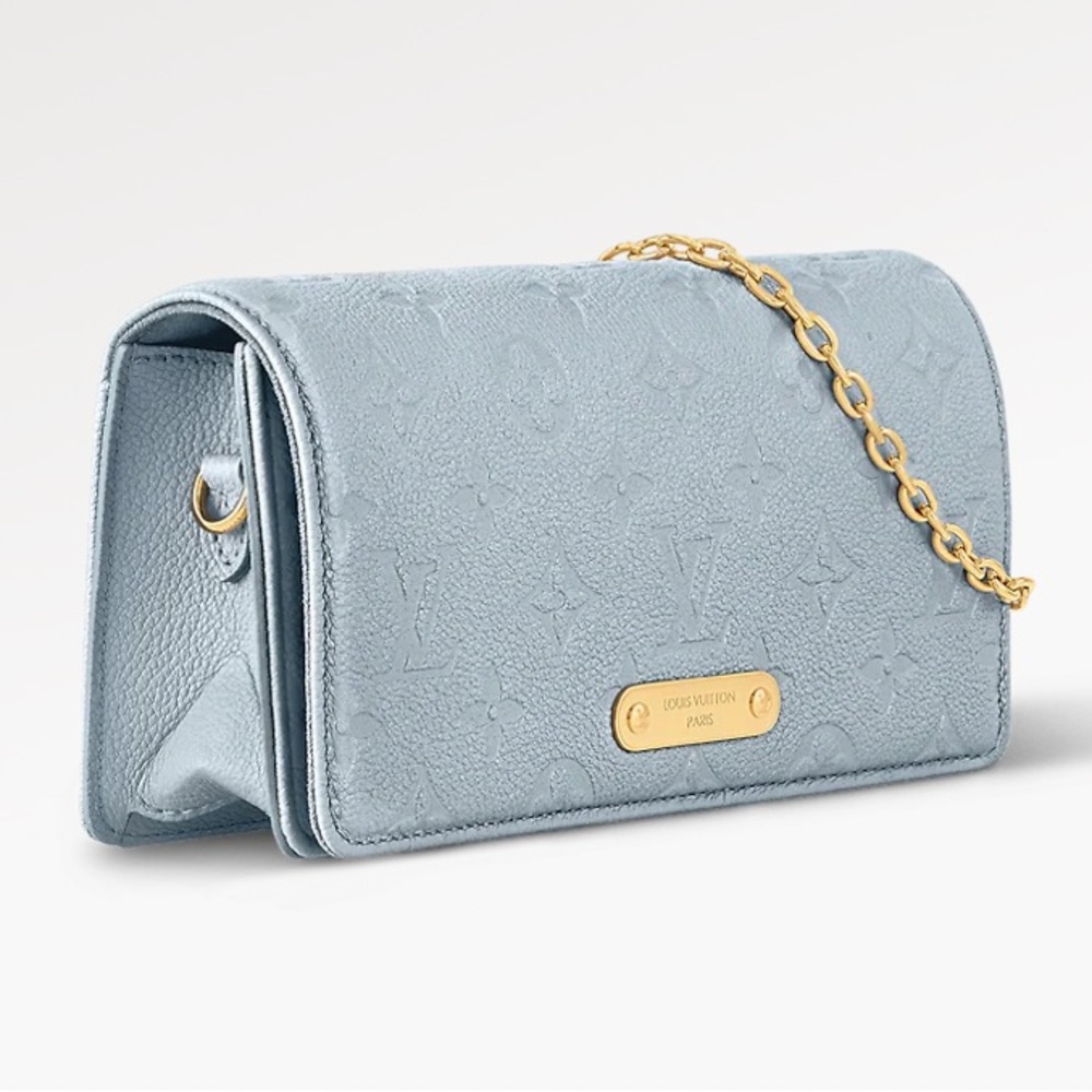 Louis Vuitton LILY Light Blue with Gold Chains